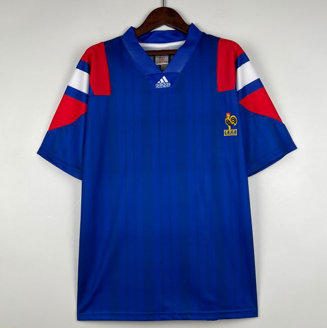 1992-94 France Retro Home Soccer Jersey Shirt